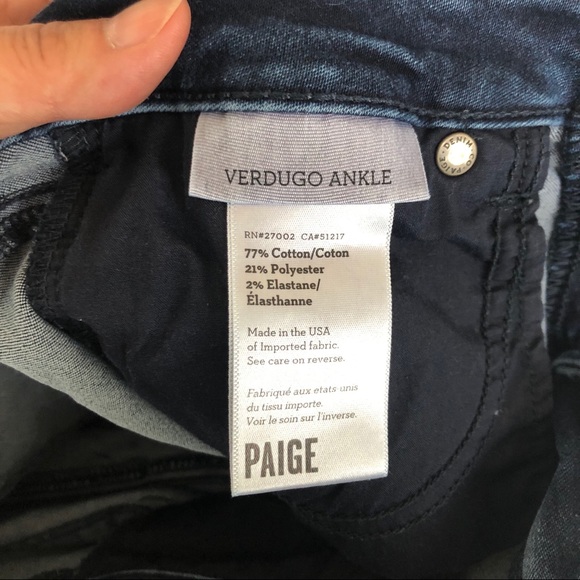 Paige Denim Verdugo Ankle • Skinny Jean • Sz 26 - Picture 7 of 7
